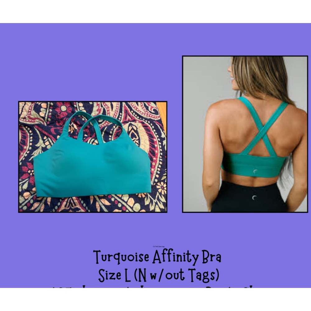 ZYIA Turquoise Affinity Bra (L) N w/o tags
